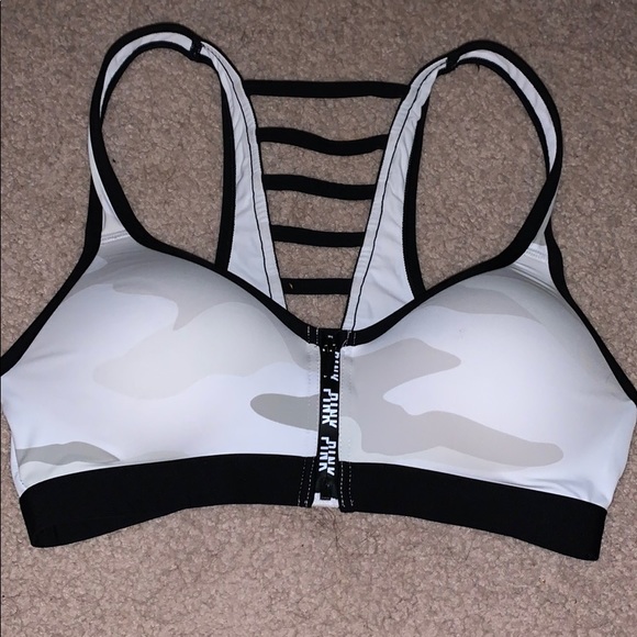 PINK Victoria's Secret Other - PINK Front-Close White Camo Sports Bra